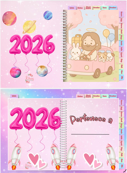 Planner digital Galaxy 2026 para iPad o tablet