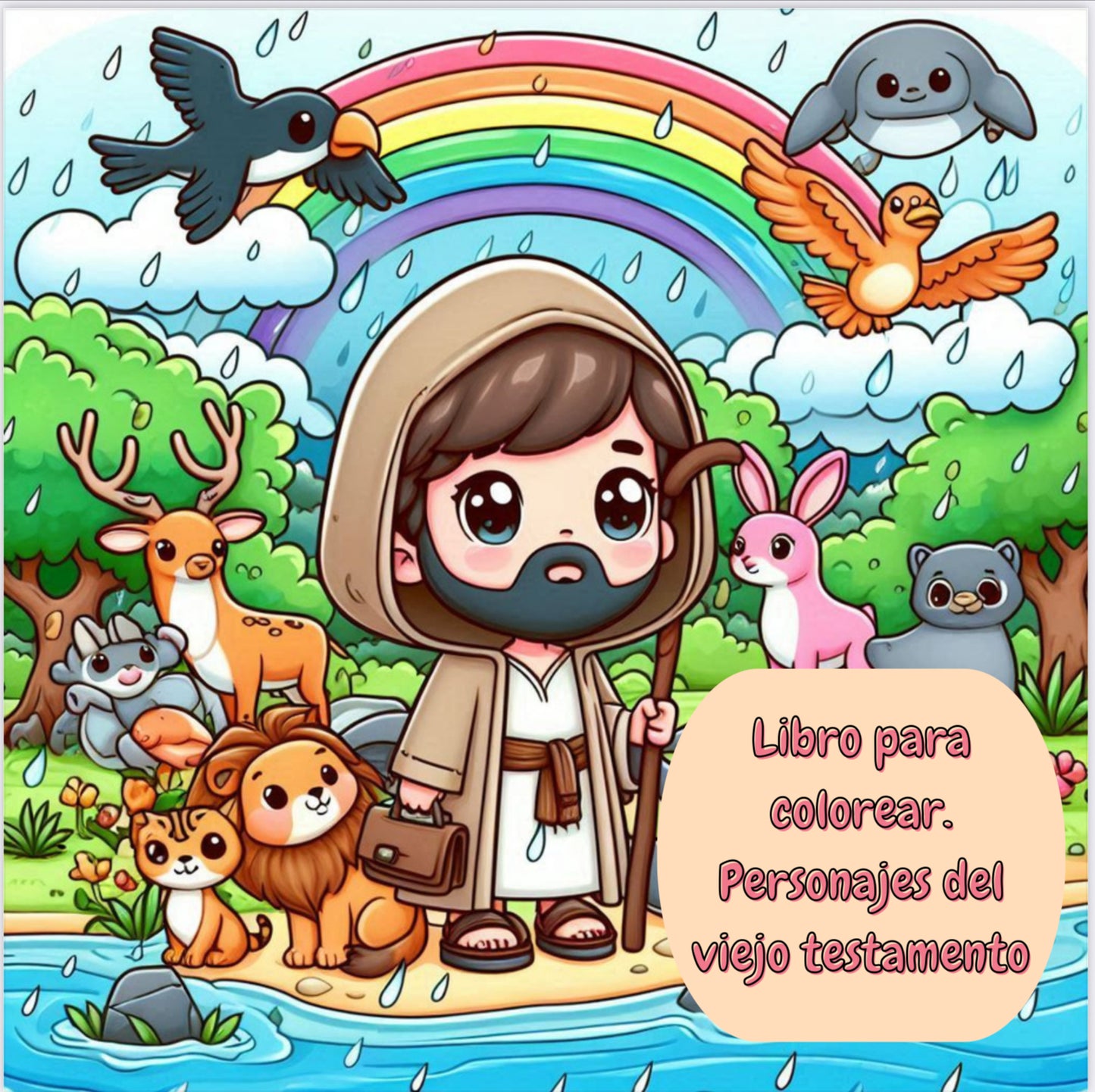 Libro para colorear, personajes del Viejo Testamento. No es un producto físico