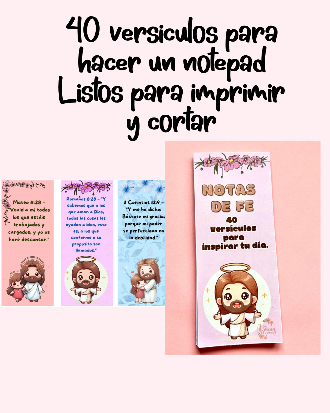 NOTEPAD 40 versículos para imprimir y hacer en casa