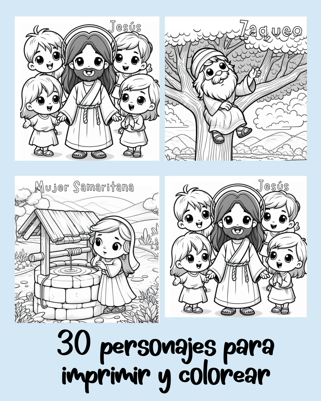 Libro para colorear, personajes del Nuevo Testamento. No es un producto físico