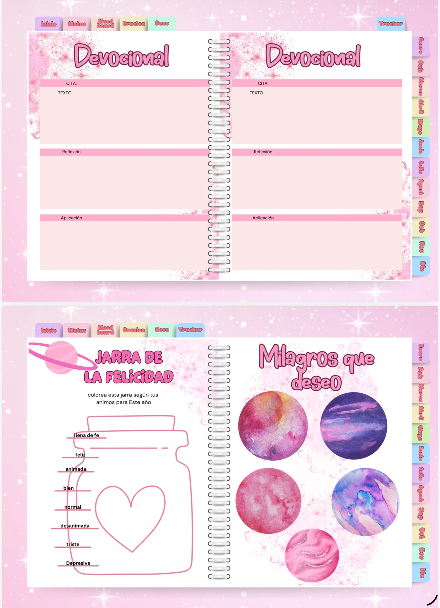 Planner digital Galaxy 2026 para iPad o tablet