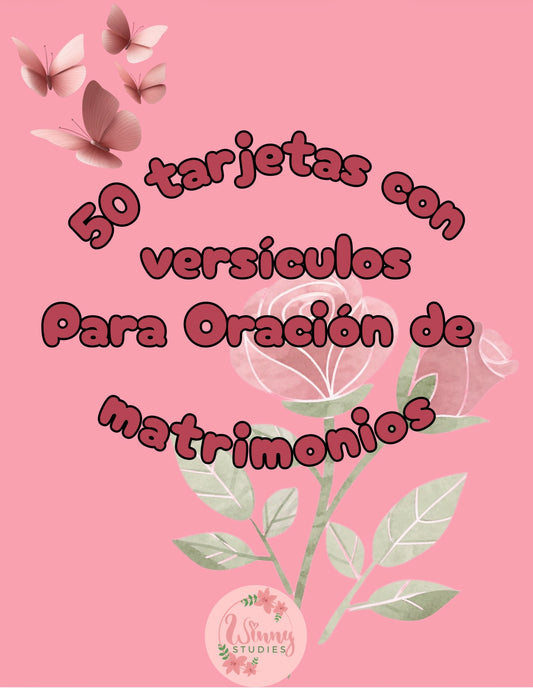 50 TARJETAS PARA ORAR POR MATRIMONIOS / no es producto físico