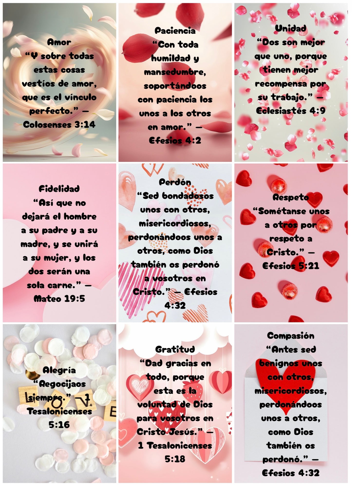 50 TARJETAS PARA ORAR POR MATRIMONIOS / no es producto físico
