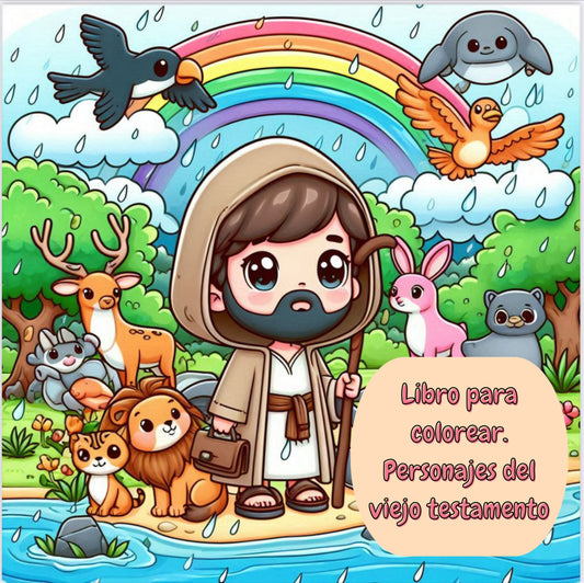 Libro para colorear, personajes del Viejo Testamento. No es un producto físico